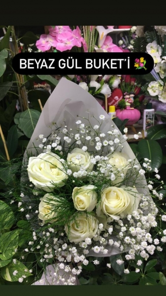 BEYAZ GÜL BUKETİ
