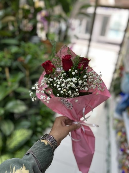 3”lü gül buketi
